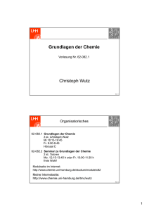 Grundlagen der Chemie Christoph Wutz
