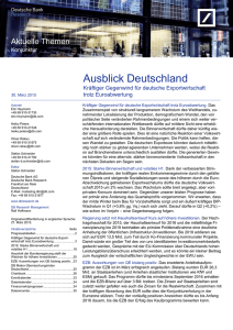 Ausblick Deutschland - Deutsche Bank Research