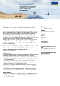 Specialist Information Services Operations (m/w)