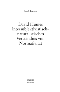 David Humes intersubjektivistisch-naturalistisches