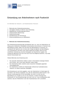 Entsendung von Arbeitnehmern nach Frankreich