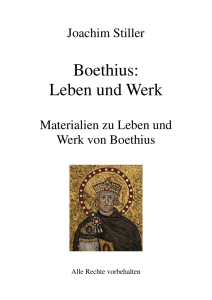 Boethius: Leben und Werk