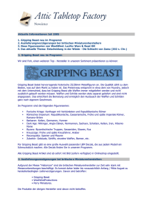 Aktuelle Informationen Juli 2005 1. Gripping Beast - attic