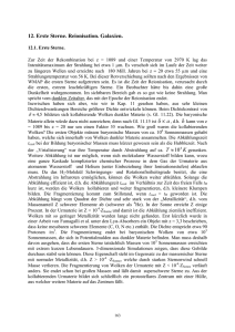 12. Erste Sterne. Reionisation. Galaxien.