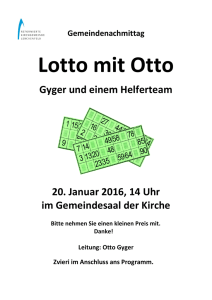 Lotto mit Otto - Ref. Kirche Thun