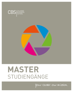 Masterstudiengang - Cologne Business School