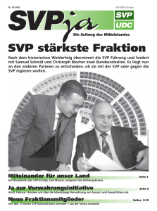 SVP stärkste Fraktion