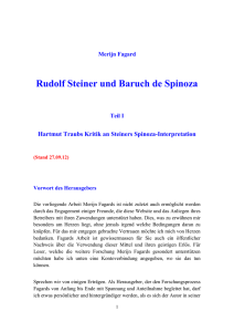 Rudolf Steiner und Baruch de Spinoza
