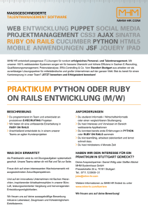 praktikum python oder ruby on rails entwicklung (m/w)