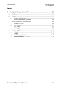2 Einstieg in das Programmieren mit Java