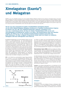 Ximelagatran (Exanta R) - Melagatran Apotheker Jan Stampfuß