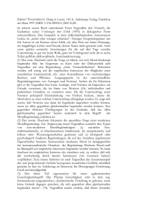 ERNST TUGENDHAT: Dialog in Leticia. 145 S., Suhrkamp Verlag