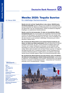 Mexiko 2020: Tequila Sunrise - Ein mittelfristiger Wachstumsausblick