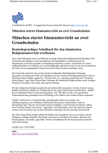 München startet Islamunterricht an zwei Grundschulen