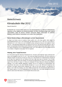 Klimabulletin Mai 2012 Mai 2012