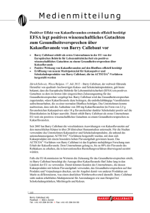 EFSA legt positives wissenschaftliches Gutachten