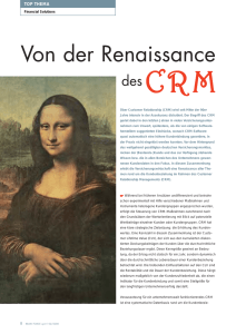 Von der Renaissance des CRM - Versicherungsforen Leipzig