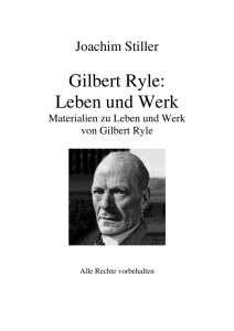 Gilbert Ryle: Leben und Werk