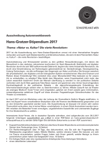 Hans-Gratzer-Stipendium 2017