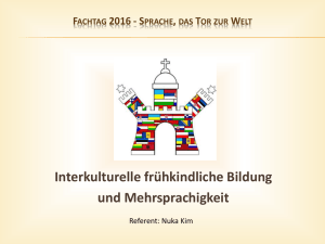 Vortrag - Sprache, das Tor zur Welt