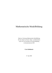 Mathematische Modellbildung
