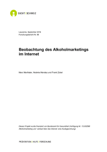 Beobachtung des Alkoholmarketings im Internet