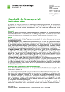 Merkblatt Ultraschall in der Schwangerschaft