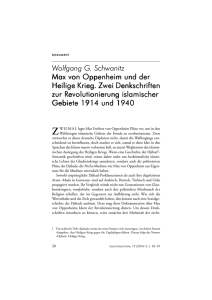 Wolfgang G. Schwanitz Max von Oppenheim und der Heilige Krieg