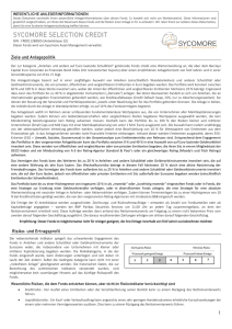 ISIN : FR0011288505 Anteilsklasse Dieser Fonds wird von