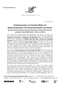 Orchestercampus von Deutsche Welle und Beethovenfest Bonn mit