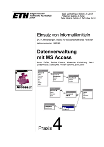 Datenverwaltung mit MS Access Praxis 4