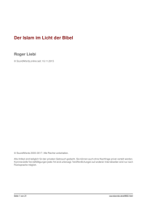 Der Islam im Licht der Bibel