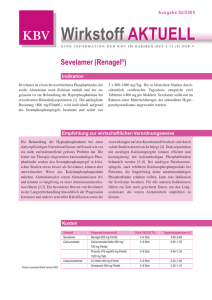 Sevelamer (Renagel®) - Wirkstoff Aktuell
