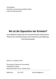 Wo ist die Opposition der Schweiz?