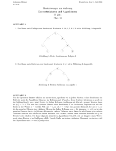 Musterlösungen zur Vorlesung Datenstrukturen und Algorithmen SS