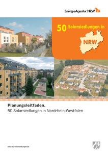Planungsleitfaden "50 Solarsiedlungen in NRW"