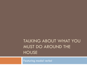 Talking about what you must do around the house
