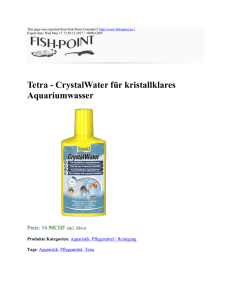 Tetra - CrystalWater für kristallklares Aquariumwasser : Fish