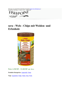 sera - Wels - Chips mit Weiden- und Erlenholz : Fish