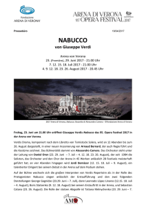 Pressebüro 19/04/2017 NABUCCO von Giuseppe Verdi Arena von