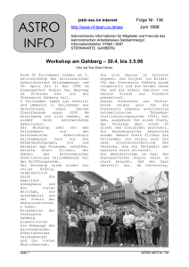 Astro-Info 136 - Sternwarte Gahberg