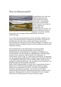 Was ist Klimawandel