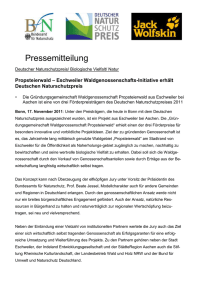 Pressemitteilung - Deutscher Naturschutzpreis