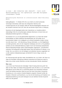 13.10.2014: u::Lux holt sich Wachstumskapital