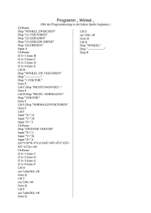 Programm Winkel