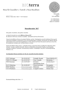 BIOterra Sabine Selka Höfle 7 74535 Mainhardt Messeübersicht 20