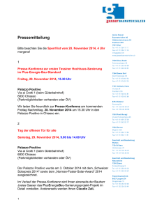 Pressemitteilung - Gasser Baumaterialien AG