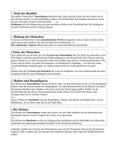 1. Sicht der Realität Der größte Unterschied: Naturalismus