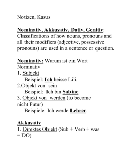 Notizen, Kasus 27 - Big Walnut German