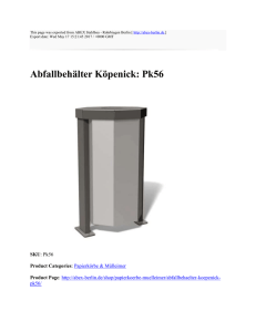 Abfallbehälter Köpenick: Pk56 : ABEX Stahlbau